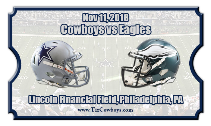 Dallas Cowboys vs Philadelphia Eagles Football Tickets | Nov 11, 2018